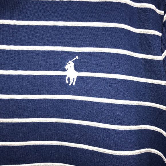 POLO Ralph Lauren‎ Shirt Men's L Blue Striped Casual Button Down Collared - Picture 2 of 12